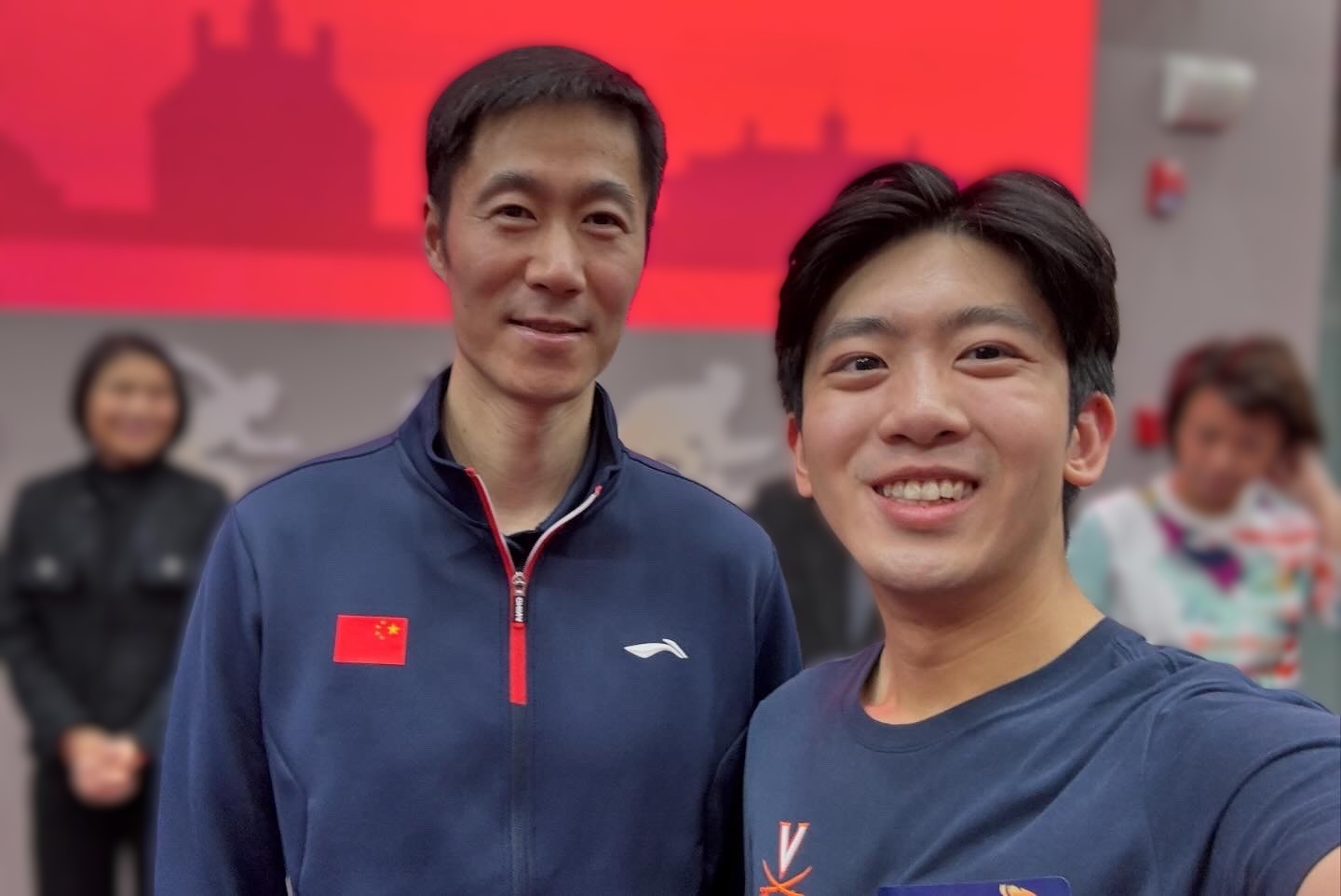 Selfie with Wang Liqin